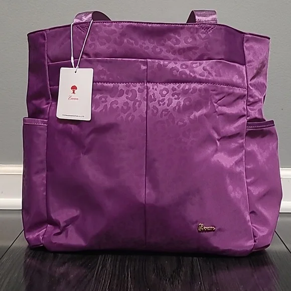 BNWT Purple Leopard Tote - Picture 1 of 8